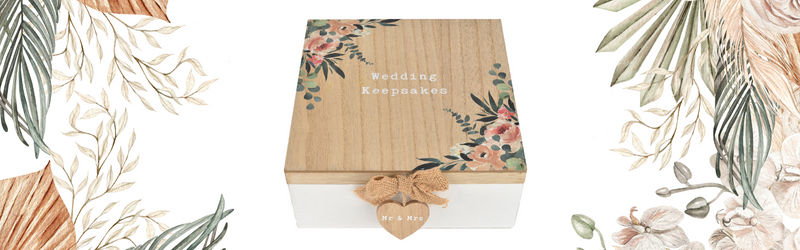 Floral Wedding Keepsake Box - Wedding Gift Idea